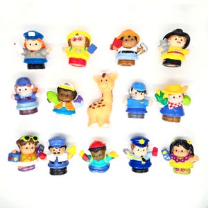 Colección Little People de Fisher Price 2001-2011, lote 14, juguetes infantiles vintage Y2K, dibujos animados, preescolar, guardería, escuela primaria