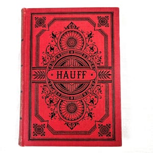 1800s Wilhelm Hauffs Samtliche Werke Hardcover Book, Vintage Antique German Antiquities Germany, Home Library Literature
