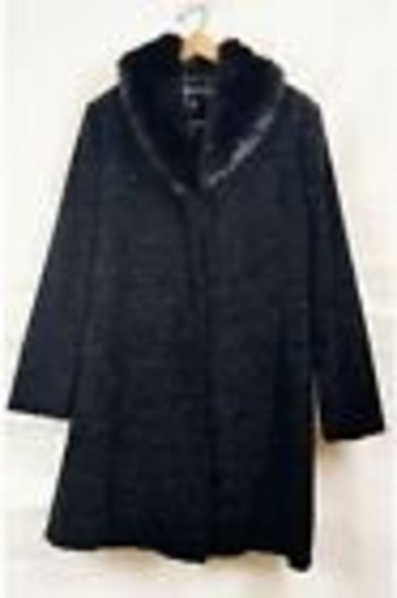 1990s Kristen Blake Quilted Coat Jacket, Fur Coll… - image 2