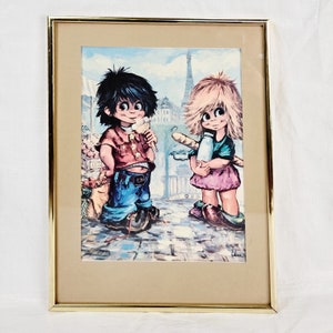 人気ブランド 海外通販 - 国内入手困難 M Vintage Medeiros 日本 Etsy - Print Eye Big Boy Jacky Framed 絵画