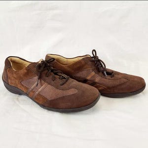 1990s Naturalizer Athletic Shoes, Size 10W, Brown Flora, Vintage 90s Women&#39;s Comfort Accessories
