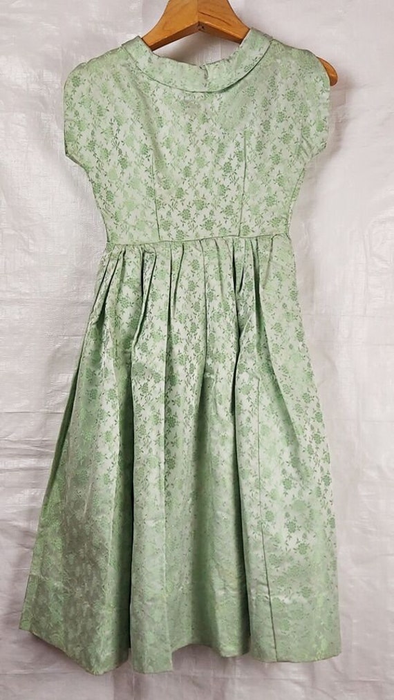 1950s Fit / Flare Dress, Silk Brocade, Handmade, … - image 6