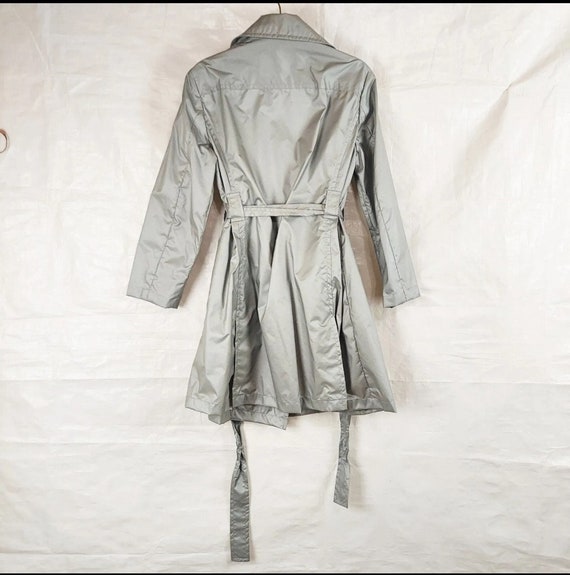 Y2K Yansi Fugel Shimmery Raincoat Trench, Vintage… - image 4