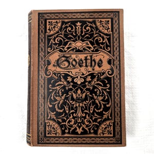 1800s Goethe Samtliche Werke Hardcover Book, Vintage Antique German Antiquities Germany, Home Library Literature