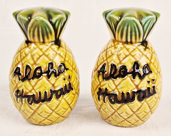 ヴィンテージ セラミック パイナップル ソルト＆ペッパー シェーカー