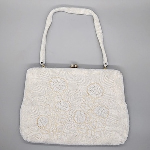 Bolso de noche con cuentas de la década de 1960 de Bags By Josef, bolso bolso vintage accesorios de ropa de mujer baile de regreso a casa cuentas formales