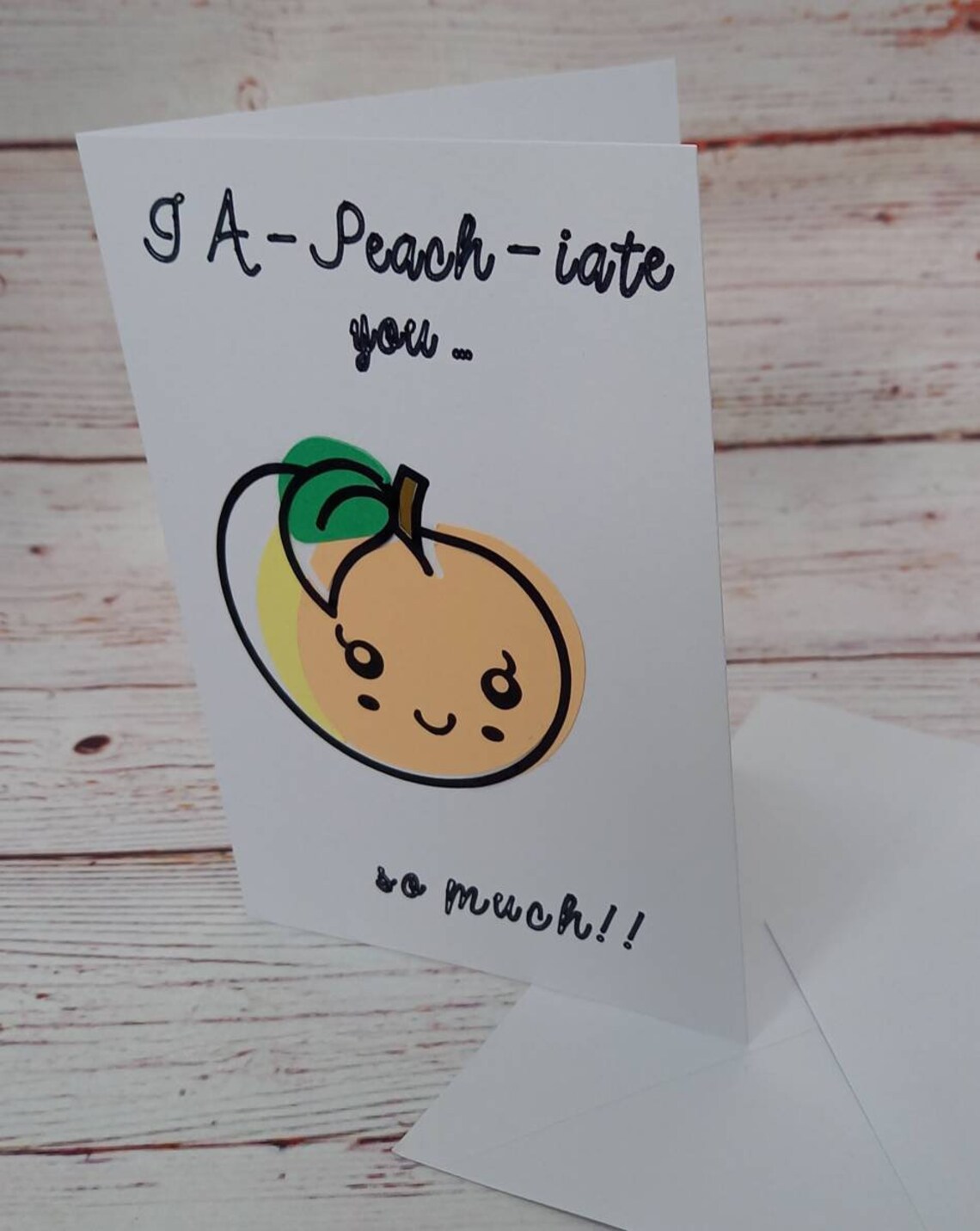Funny Thankyou Card I 'apeachiate' you send Etsy