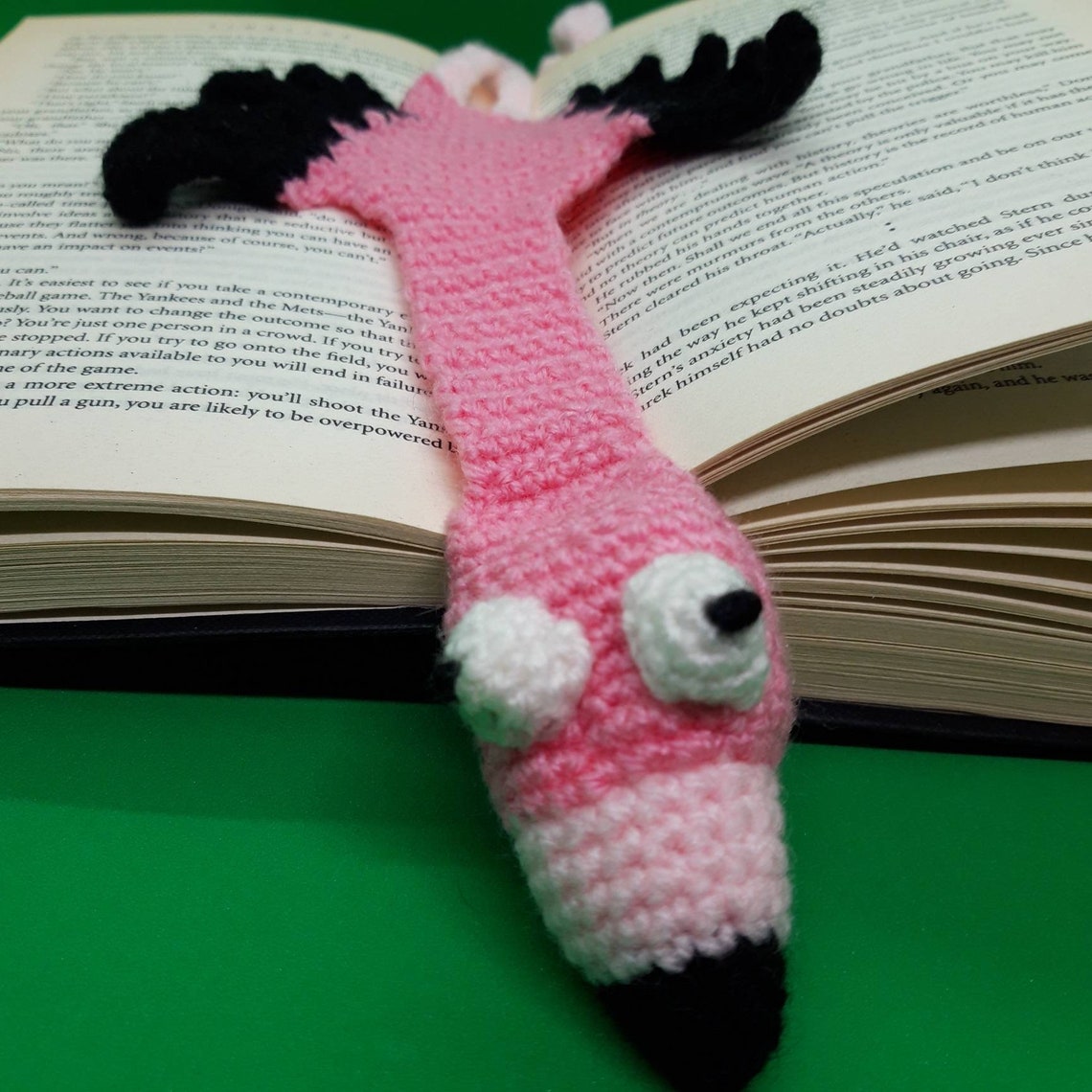 Crocheted Bookmark Buddies Flo the Flattened Flustered Etsy