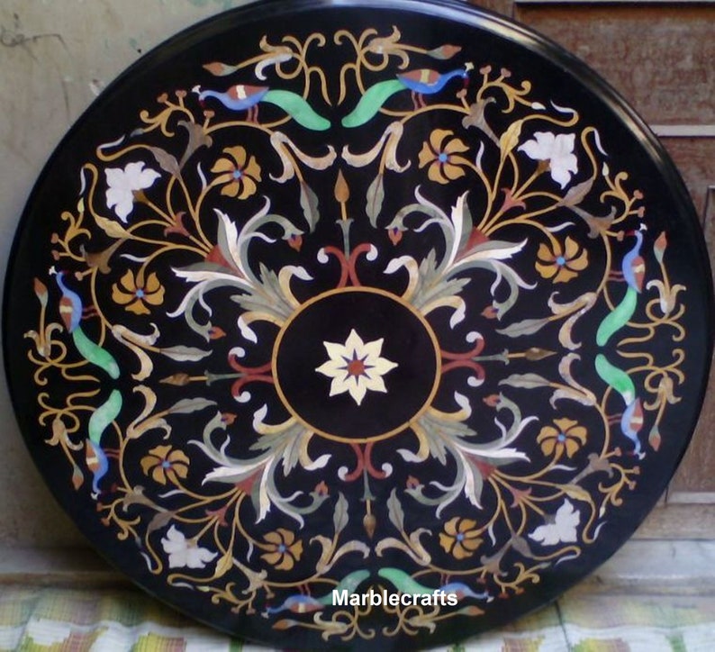 Marble Dining Table Top Mosiac Art Coffee Table with Royal Look use for Home Decor Furniture
