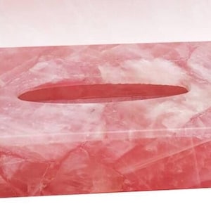 Scatola di carta velina color quarzo rosa per decorazioni da patio, ufficio, ristorante e tavolo da pranzo per aggiungere un aspetto maestoso ai tuoi tavoli / Porta tovaglioli 9x5"