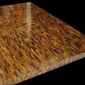 Tiger Eye Stone Dining Table Top with Random Work | Hallway Sofa Center Table | Custom Gemstone Living Room Backsplash & Countertop Slab