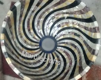 Mother of Pearl Wash Basin , MOP Sink , Handmade Powder Room Sink , Gift-able Bathroom Sink , Gemstone Table Mounted Basin , Vanity Vessel