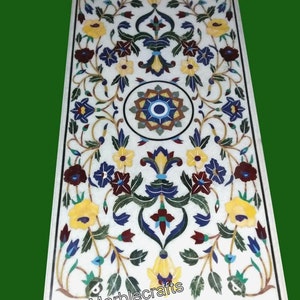 White Dining Table Top / Antique Design Lawn Table Top / Marble Patio Sofa Table / Rectangle Office Table Top / Marble Handmade Table Top
