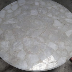 Custom Quartz Table Top | White Quartz Patio Table Top | Handmade Quartz Coffee Table | Elegant Sofa Side Table Top for Living Room Decor