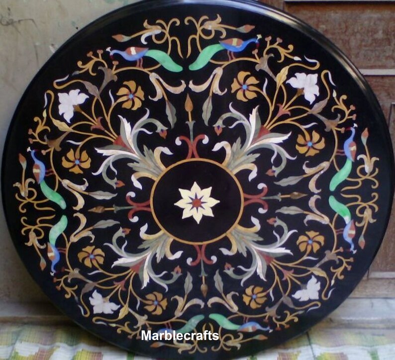 Marble Dining Table Top Mosiac Art Coffee Table with Royal Look use for Home Decor Furniture