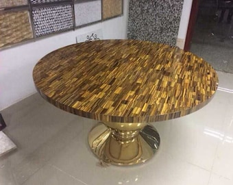 Tiger Eye Table Top | Luxury Coffee Table & Hallway Side Table | Tiger Eye Gemstone Dining Table Top | Wedding Party Centerpiece Decor
