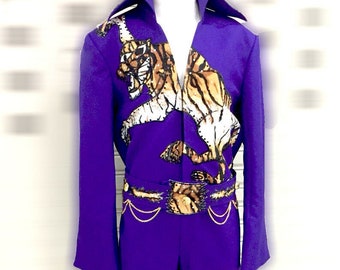 Da NeeNa Elvis Presley Custom Tailor Made The King Tiger Jumpsuit & Cape Costume