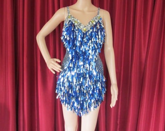 G71 Party Latin Dance Drag Queen Sequin Costume XS-XL