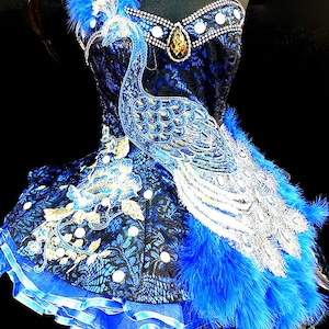 Da Neena M077 Showgirl Vegas Pageant Burlesque Feather Peacock - Etsy