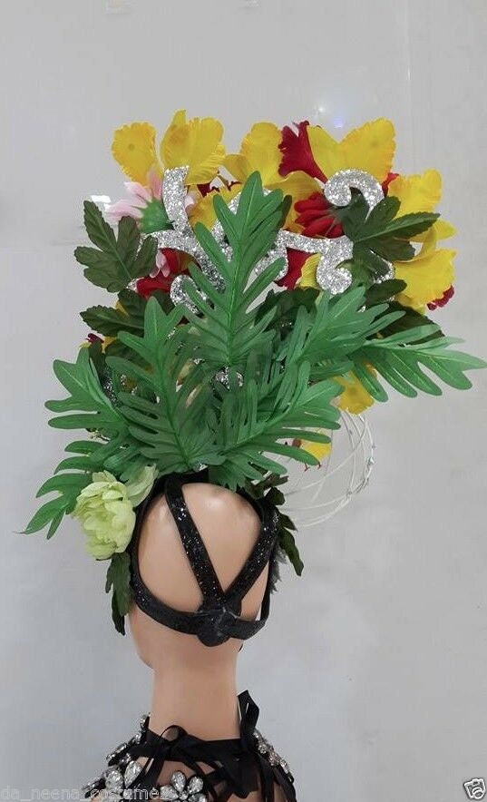 Details about   Da NeeNa C0552 Vegas Orchid Green Leaf World Earth Flower Elegant Headdress 