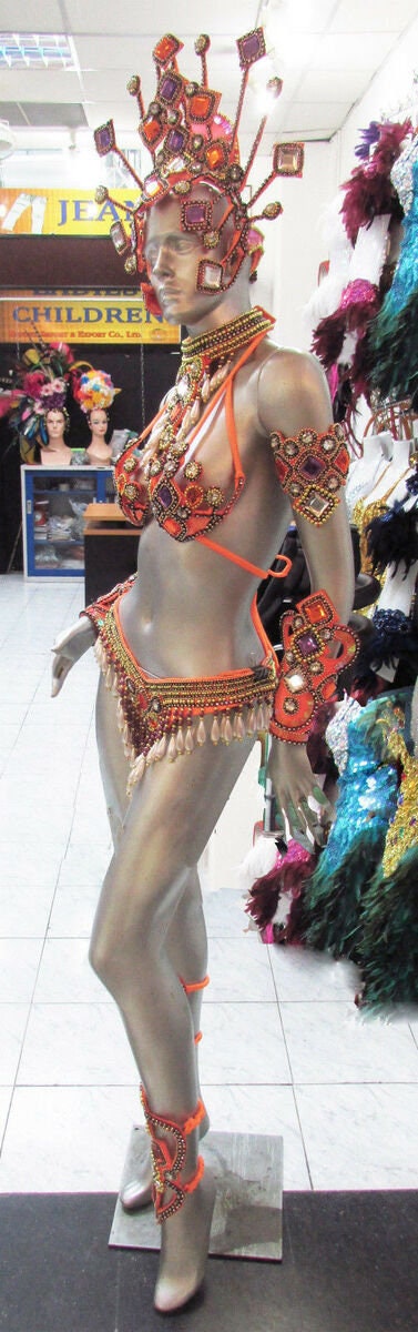 Da NeeNa C075 Desfile de samba Carnaval Brasil Tocado de plumas Conjunto de  disfraces XS-XL -  México