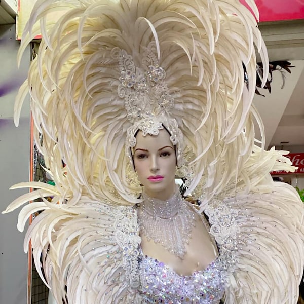 Da NeeNa C0707 Showgirl Dance Vegas Feather Moulin Costume set XS-XL