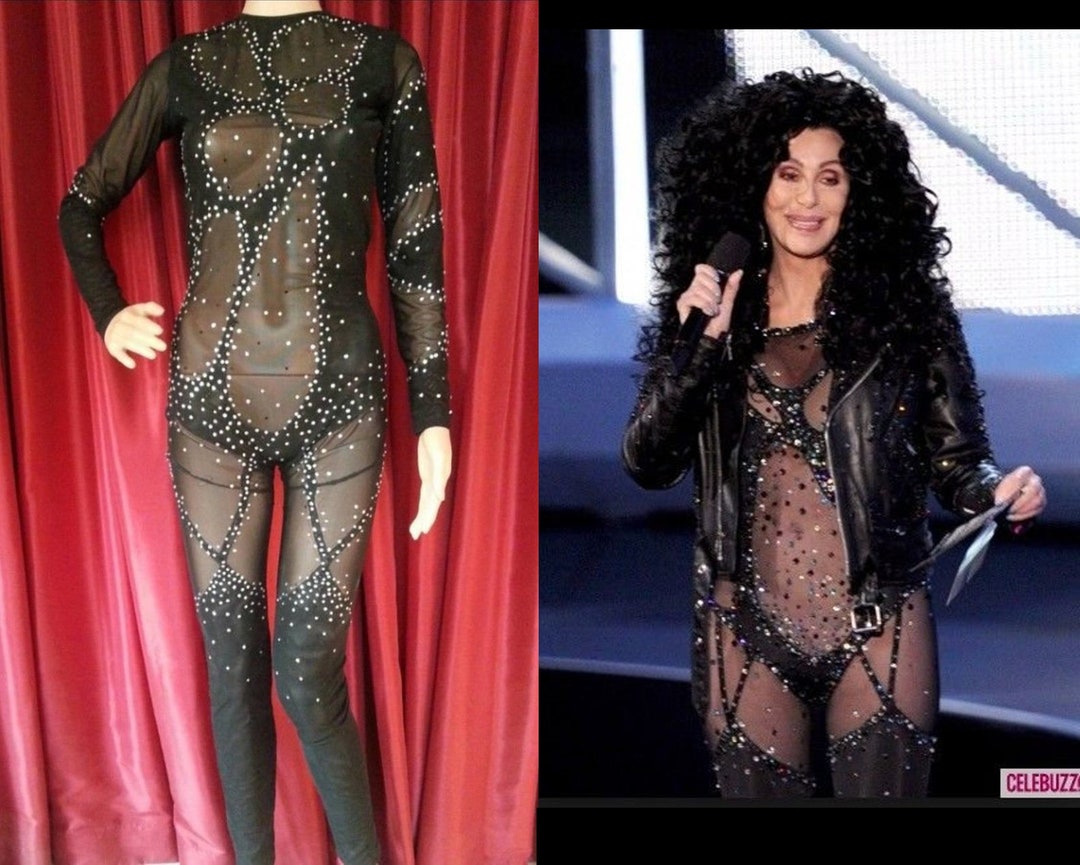 Daneena M535T Cher Nude If I Could Turn Back Time Bodysuit XS XL Etsy