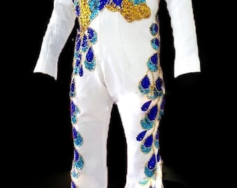 Da NeeNa Elvis Custom Tailor Made The King Peacock Belt Jumpsuit