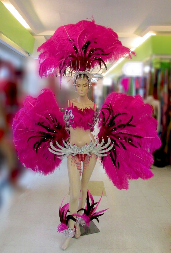 Da NeeNa C075 Desfile de samba Carnaval Brasil Tocado de plumas Conjunto de  disfraces XS-XL -  México