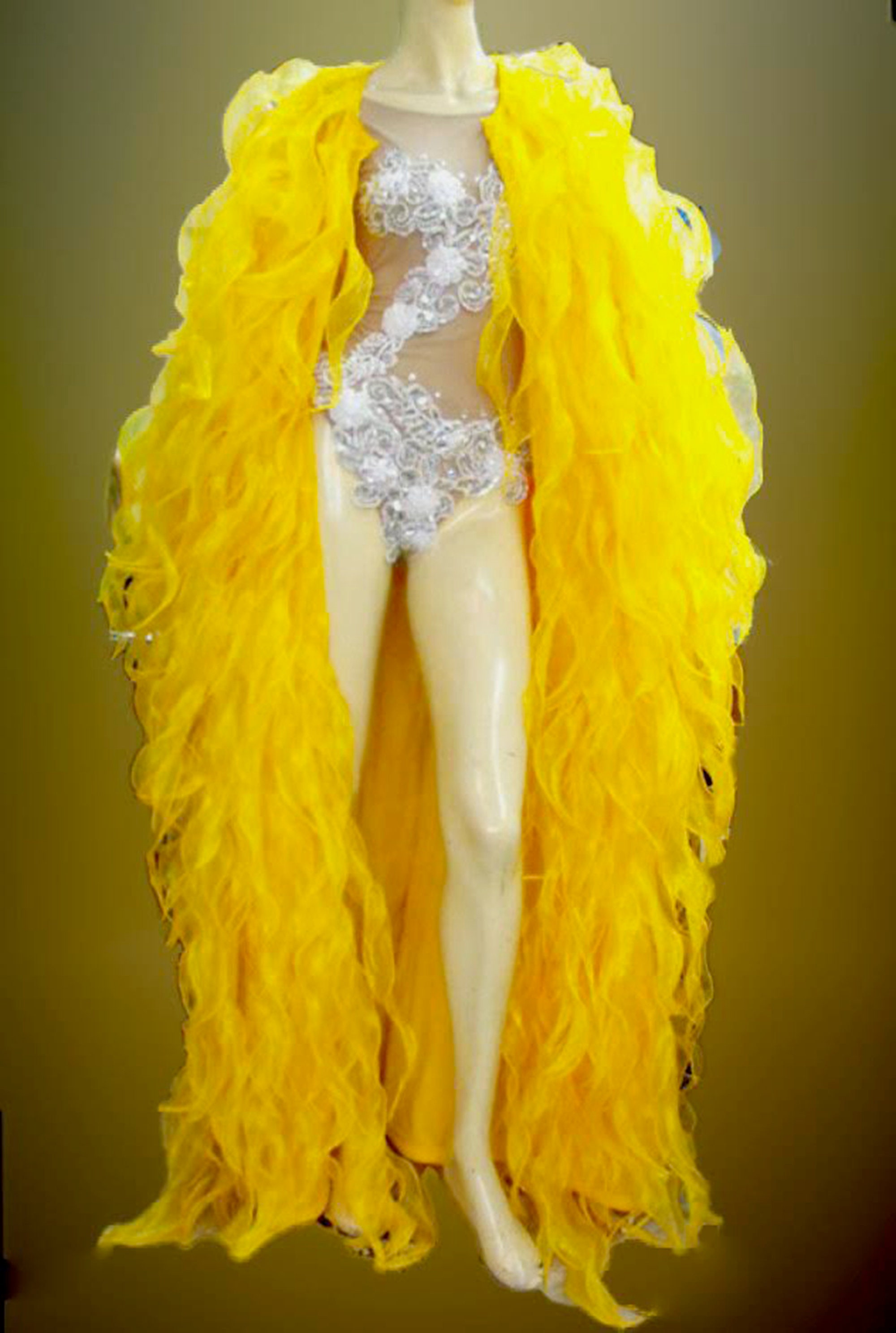 Da Neena C1007 Feather Drag Bra Skirt Belt Gay Pride Parade Costume Set  XS-XL