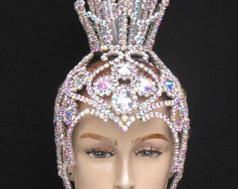 Da NeeNa 6 Ballet Showgirl Queen Beauty Pageant Crystal Headdress Crown Tiara