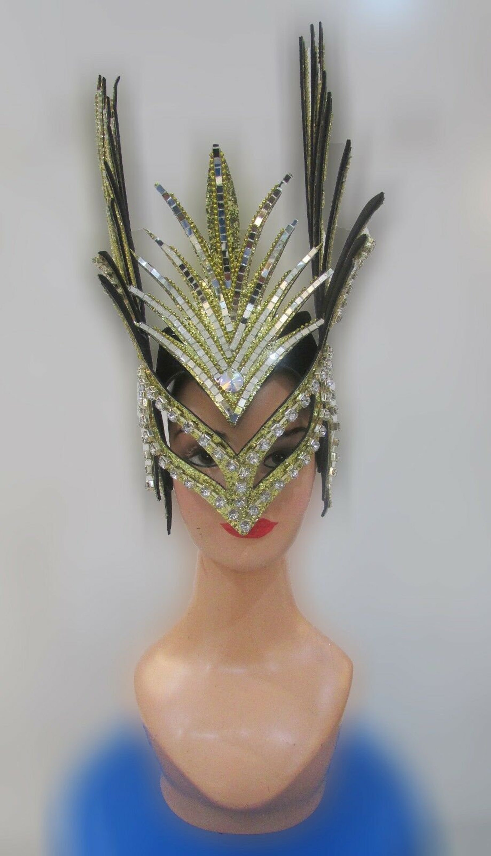 Da Neena H178 Mask Bird of Paradise Showgirl Pageant Headdress | Etsy