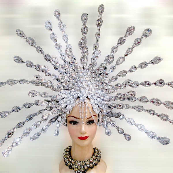 DaNeeNa H543 Star Cosmos Crystal Showgirl Dance pageant Headdress