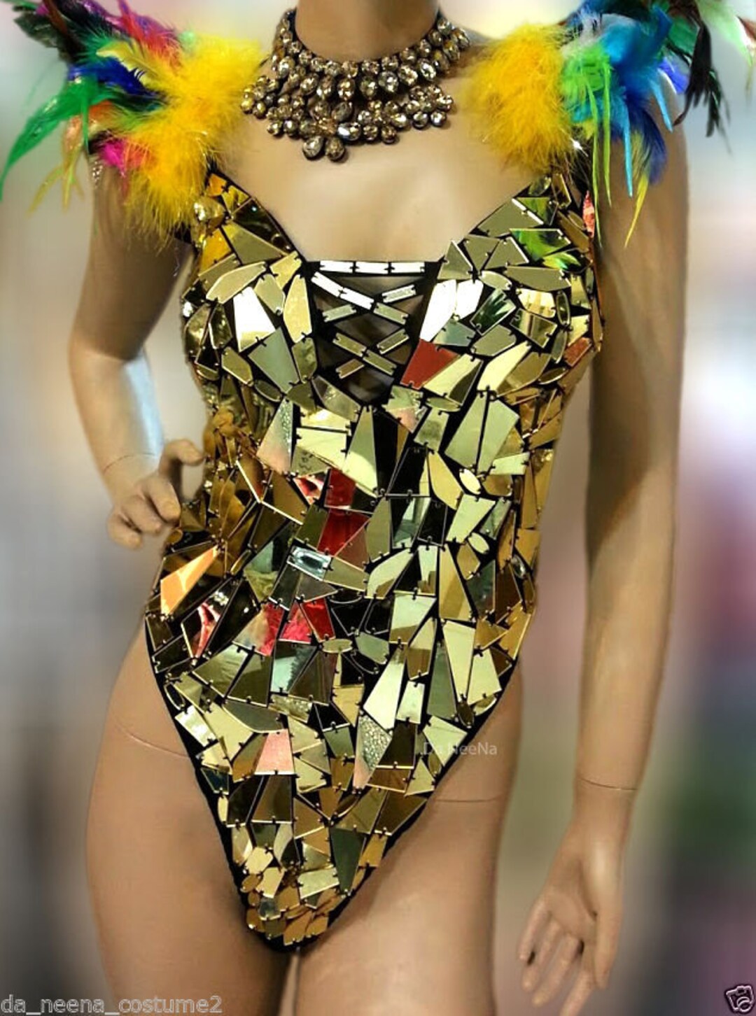 Daneena M608 Twinkle Sexy Girl Burlesque Showgirl Madonna Costume Bodysuit  XS-XL -  Canada