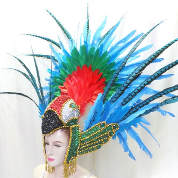 Da NeeNa H034 Samba Parade Carnival Rio Dancer Parrot Headdress