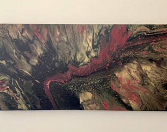 Original abstract acrylic (fluid art) 10x20