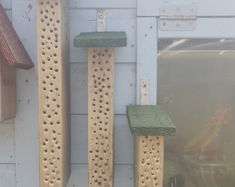 Wooden Insect Bee House Natural Wood Bug Hotel Shelter Garden Nest Box up to 40cm Recycled or new wood off cuts, treated non treated