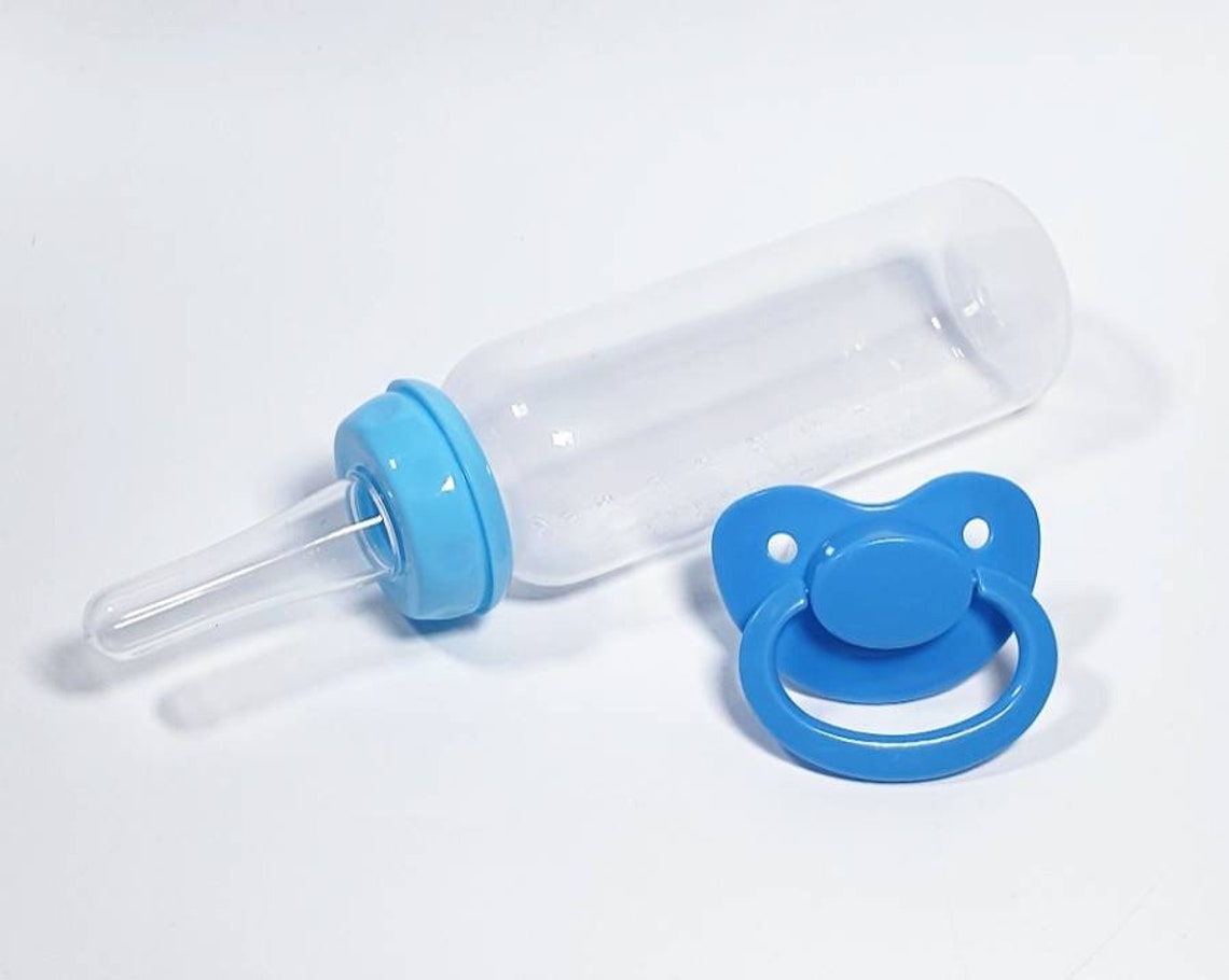 Adult Baby Bottle and Pacifier Set in Baby Blue ABDL DDLG Etsy