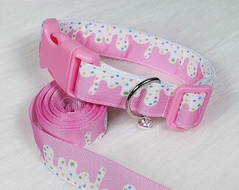 Pink Sprinkles Collar - Kawaii Petplay Choker, Pride Festival Rave Wear