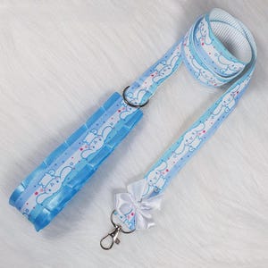 Blue Puppy Leash with Optional Matching Collar - Kawaii Petplay Choker, Pride Festival Rave Wear