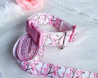 Sakura Collar - Pride Festival Harness, Cyber Goth Rave Wear, Kawaii Petplay Choker, Punk Necklace Accessories