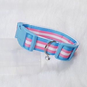 Trans Pride Collar - Kawaii Petplay Choker, LGBTQ Festival Rave Wear