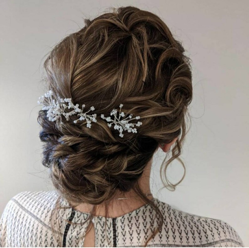 Bridal Hair Accessories Gypsophila Hair Pins Etsy