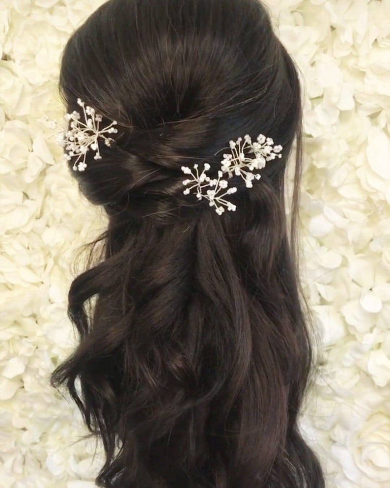 Bridal Hair Accessories Gypsophila Hair Pins Etsy