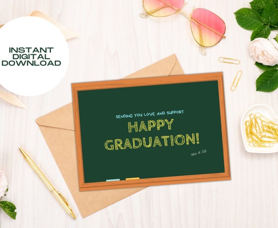 graduation card instant download 7 x 5 inch card printable etsy