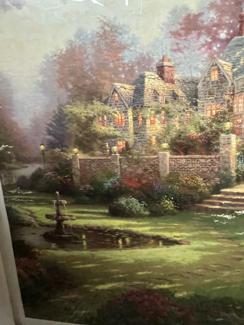 Thomas Kinkade Gardens Beyond Spring Gate Lithograph. Etsy