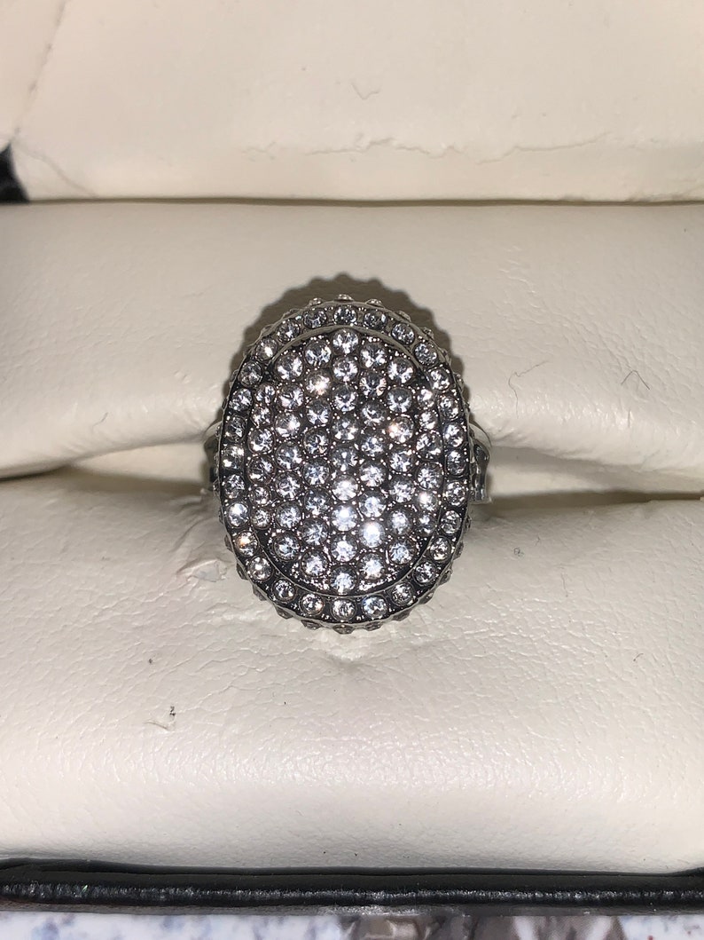 Costume Gem Faux Diamond Bella Swan Vampire Ring Multi-Stone Diamond Beaded Statement Piece Twilight Engagement Ring Shimmering Jewelry