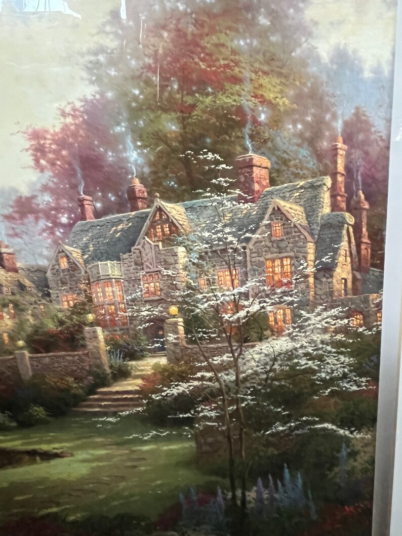 Thomas Kinkade Gardens Beyond Spring Gate Lithograph. Etsy