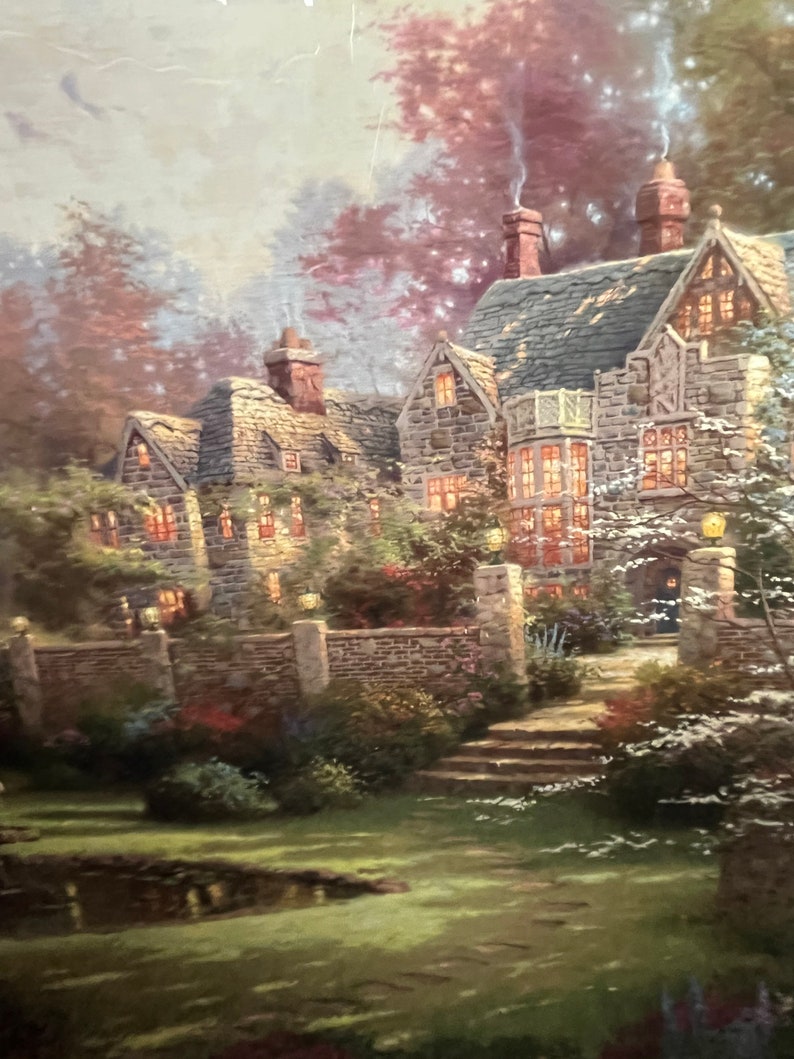 Thomas Kinkade Gardens Beyond Spring Gate Lithograph. Etsy