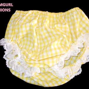 Gingham laced legs maid panties knickers tv sissy lolita cosplay